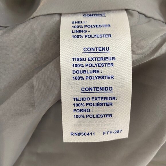 NWT RACHEL ROY Long Gray Mist Luxe Crepe Trench Coat XL - Picture 15 of 15